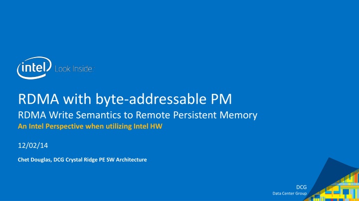 rdma with byte addressable pm rdma write n.w