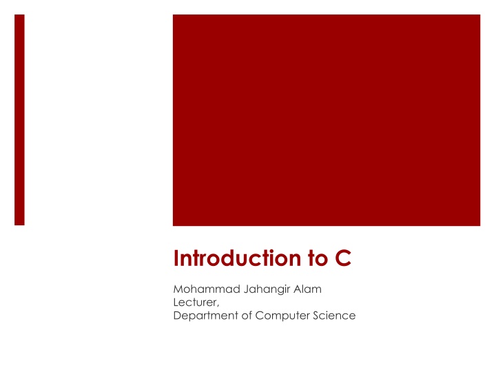Introduction to C Language History and Standards