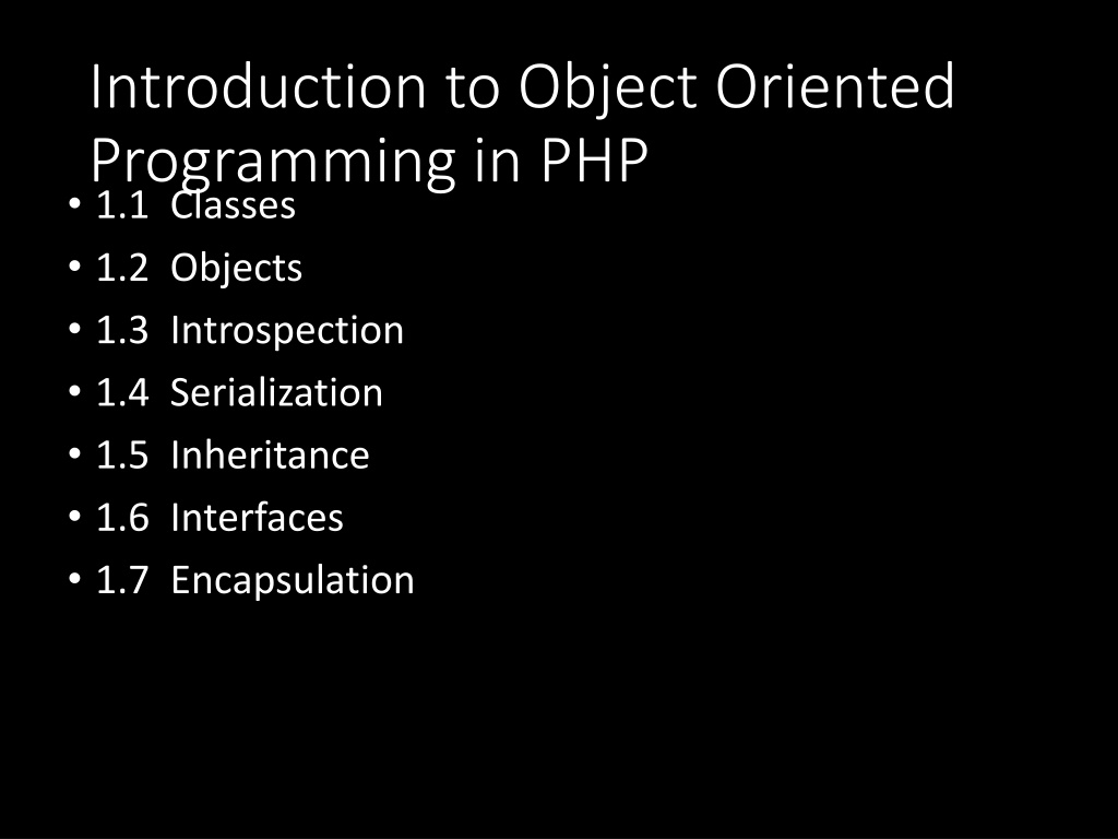 introduction to object oriented programming n.w
