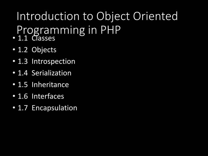 introduction to object oriented programming n.w