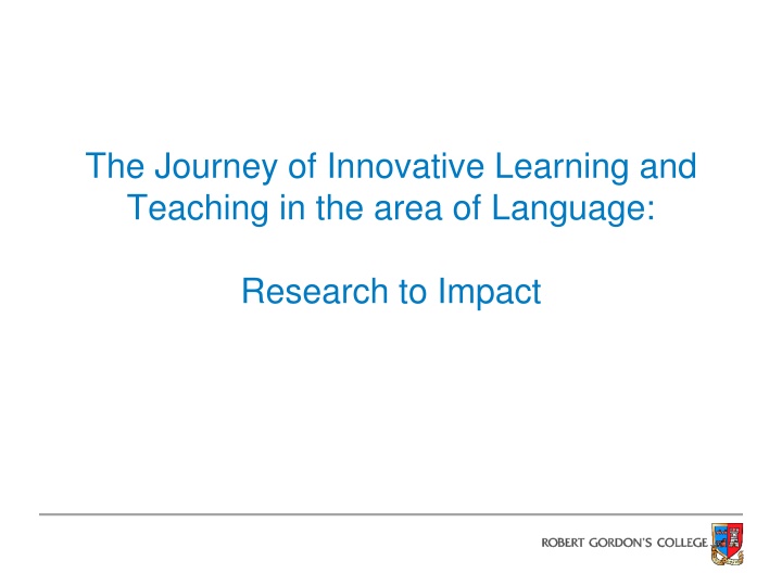 the journey of innovative learning and teaching n.w