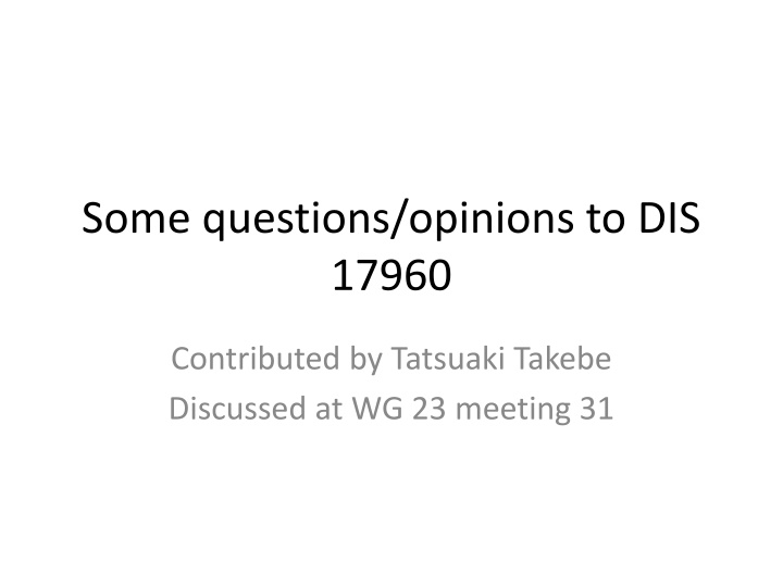 Implementing CM System for Standard 17960 Discussions