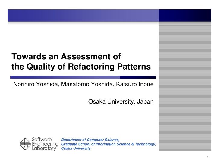 towards an assessment of the quality n.w
