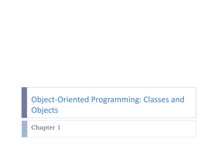object oriented programming classes and objects n.w