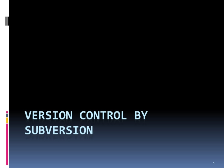 version control by subversion n.w