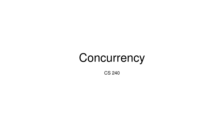 concurrency n.w