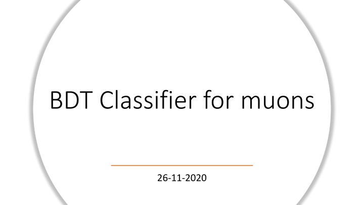 Boosted Decision Tree Classifier for Muon Hits