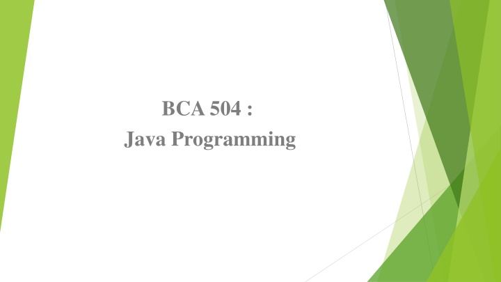 bca 504 java programming n.w