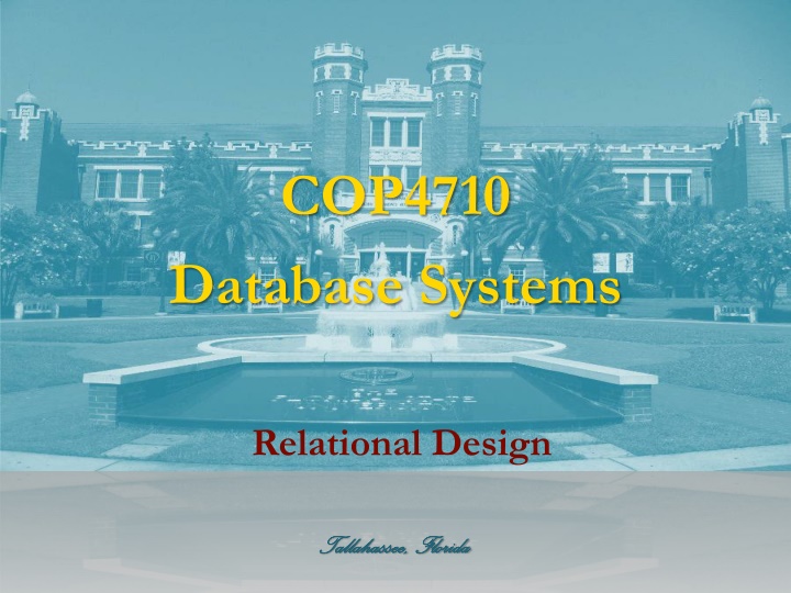 cop4710 database systems n.w