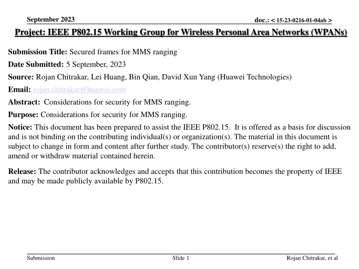 september 2023 project ieee p802 15 working group n.w