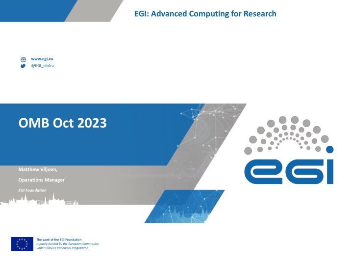 EGI Foundation Operations Overview