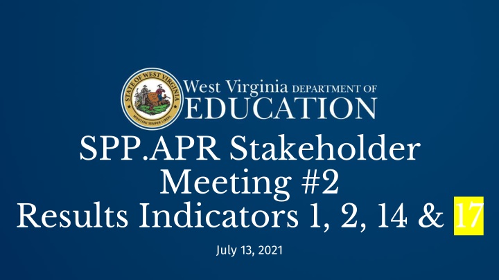 spp apr stakeholder meeting 2 results indicators n.w