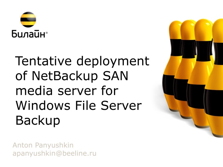 tentative deployment of netbackup san media n.w