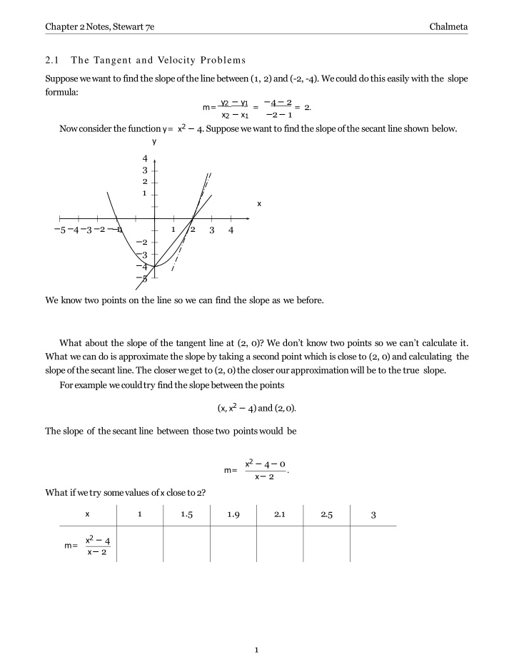 chapter 2 notes stewart 7e n.w