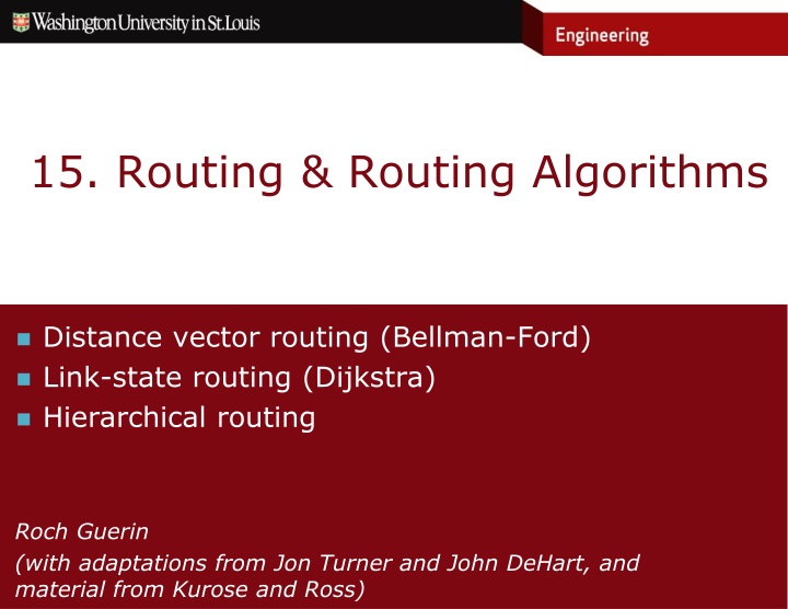 15 routing routing algorithms n.w