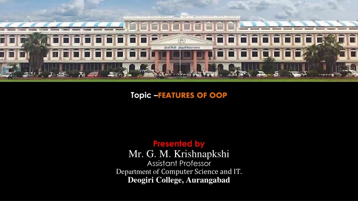 topic features of oop n.w