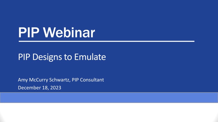 pip webinar n.w