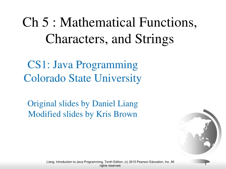 ch 5 mathematical functions characters and strings n.w