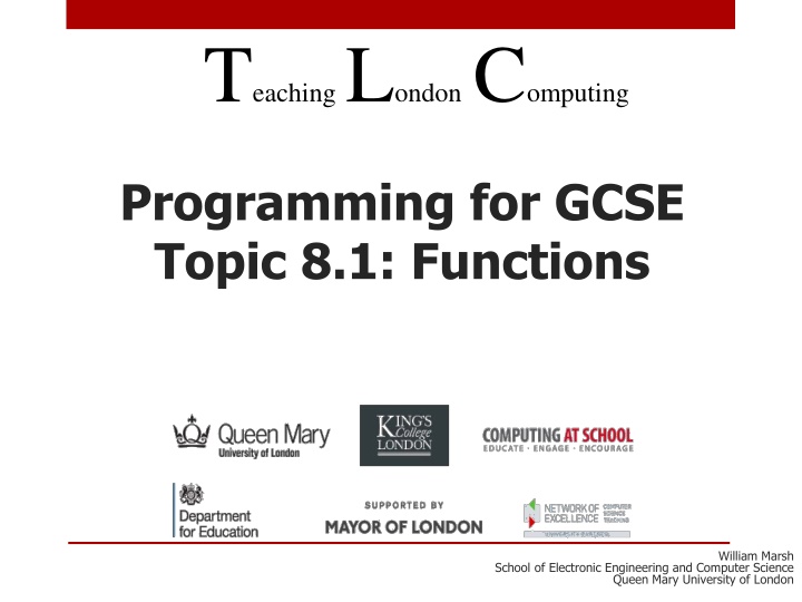 t eaching l ondon c omputing n.w