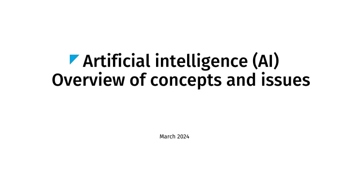 Artificial Intelligence in Today's World