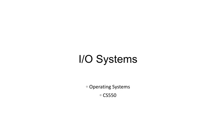 i o systems n.w