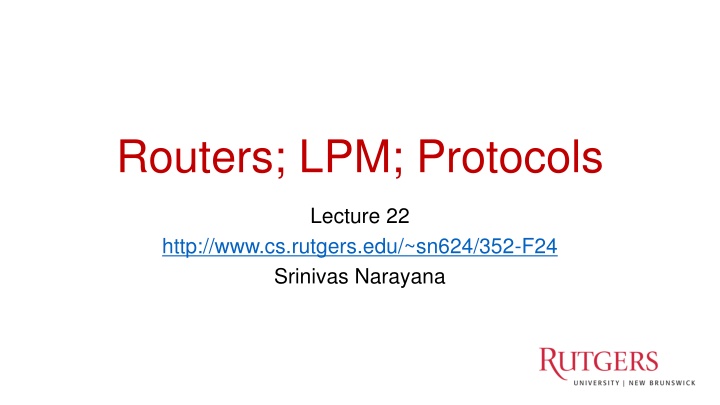 routers lpm protocols n.w