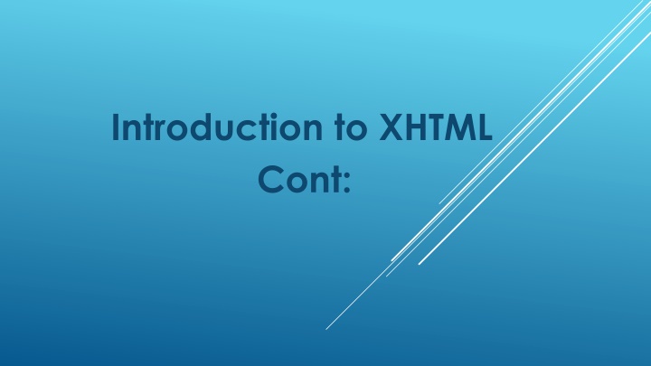 introduction to xhtml cont n.w