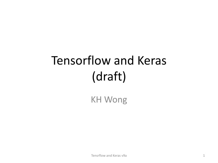 tensorflow and keras draft n.w