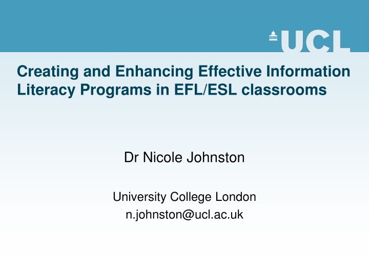 creating and enhancing effective information n.w
