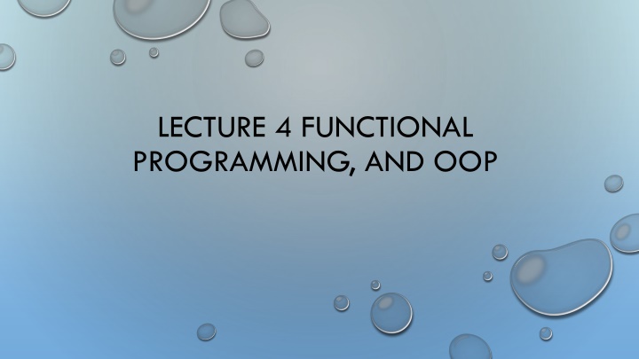 lecture 4 functional programming and oop n.w