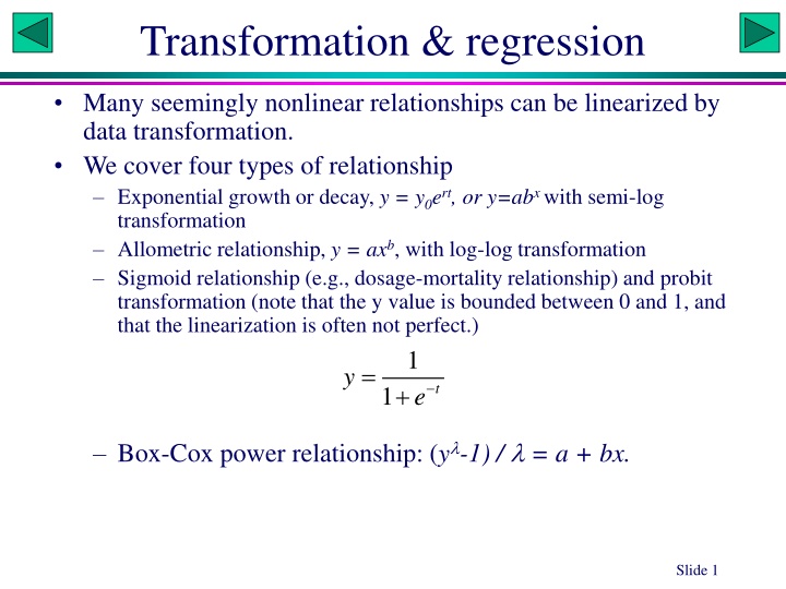 Data Transformation and Regression Analysis