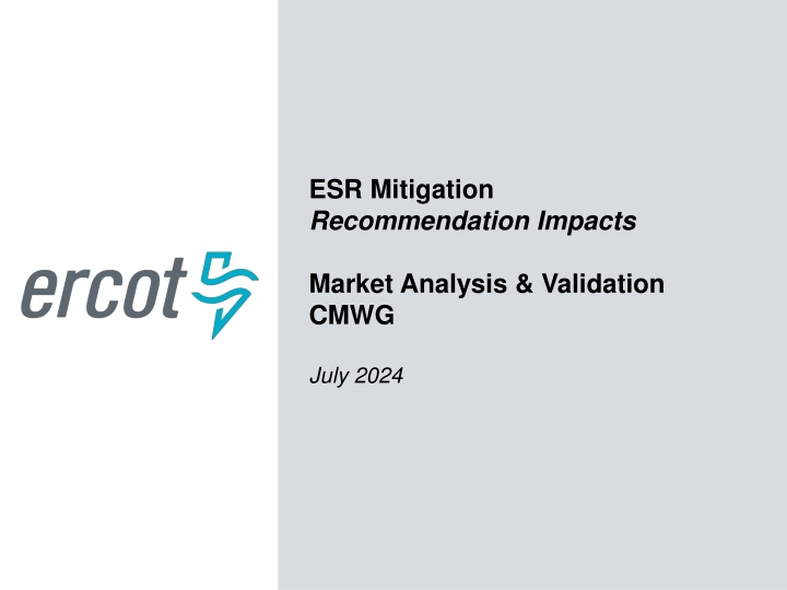 esr mitigation recommendation impacts n.w