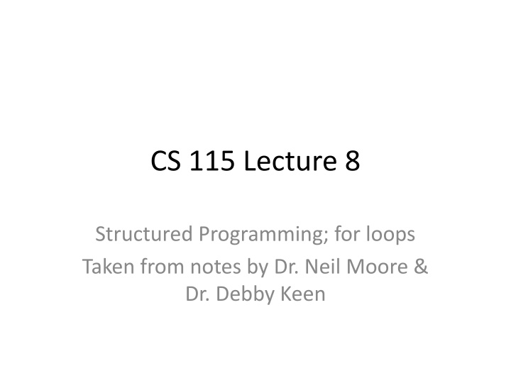 cs 115 lecture 8 n.w