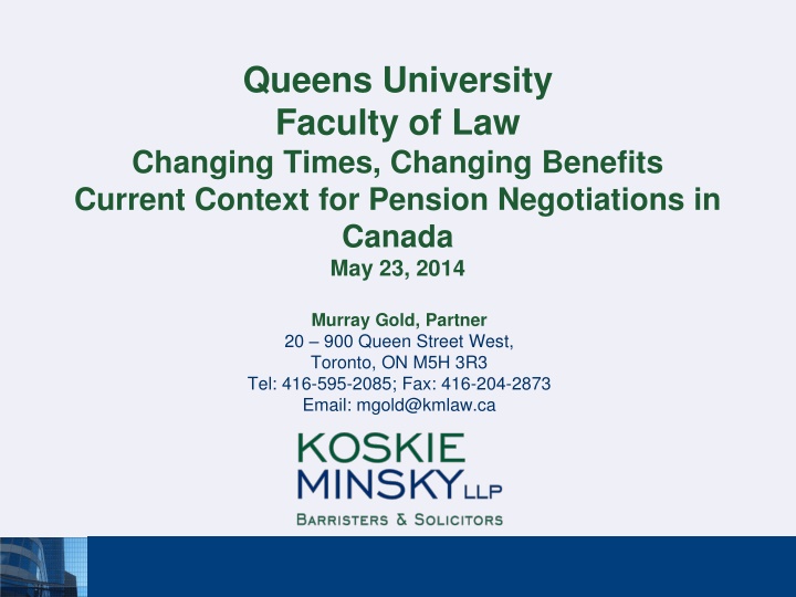 queens university faculty of law changing times n.w