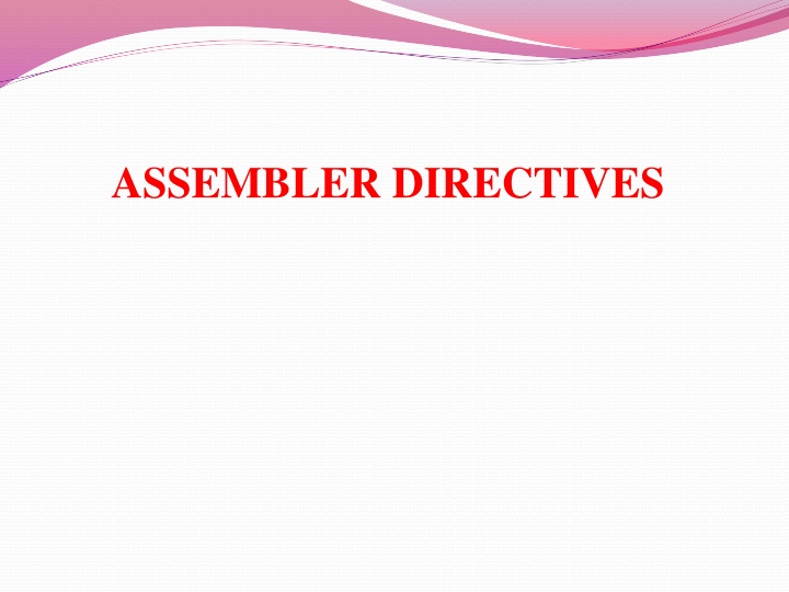 assembler directives n.w