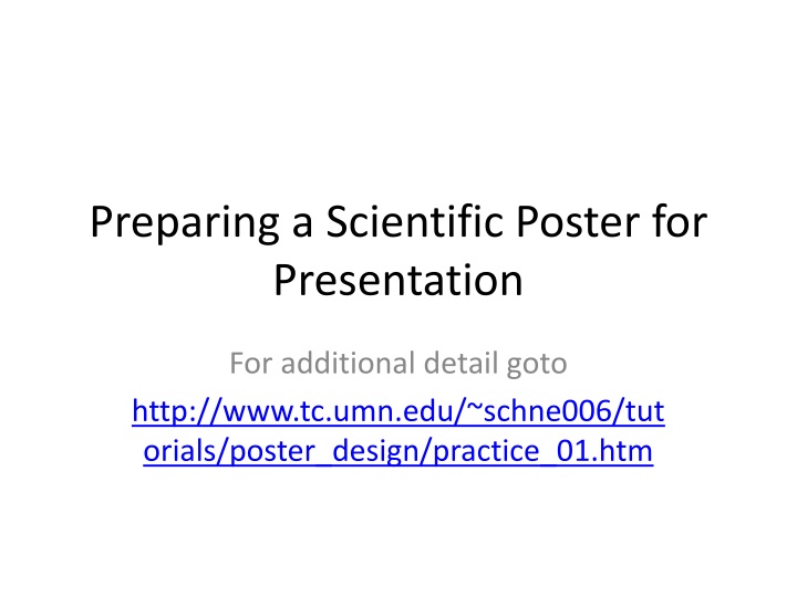 preparing a scientific poster for presentation n.w