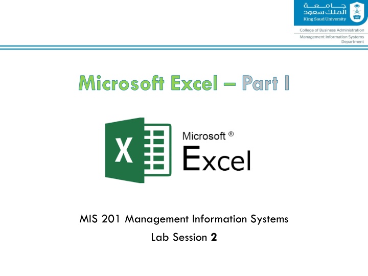 microsoft excel part i n.w