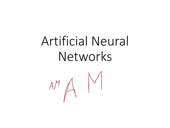 artificial neural networks n.w