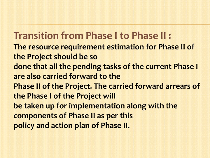 transition from phase i to phase ii the resource n.w