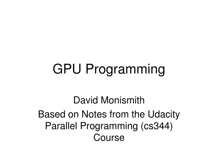 gpu programming n.w