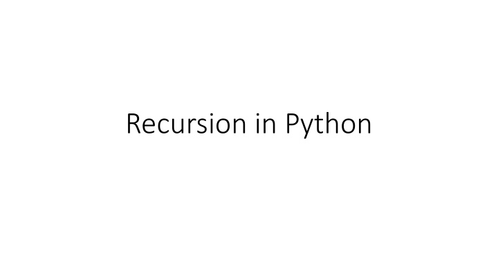 recursion in python n.w