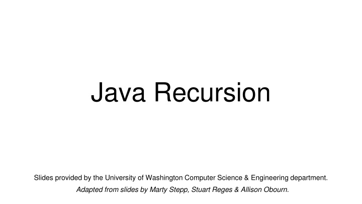 java recursion n.w