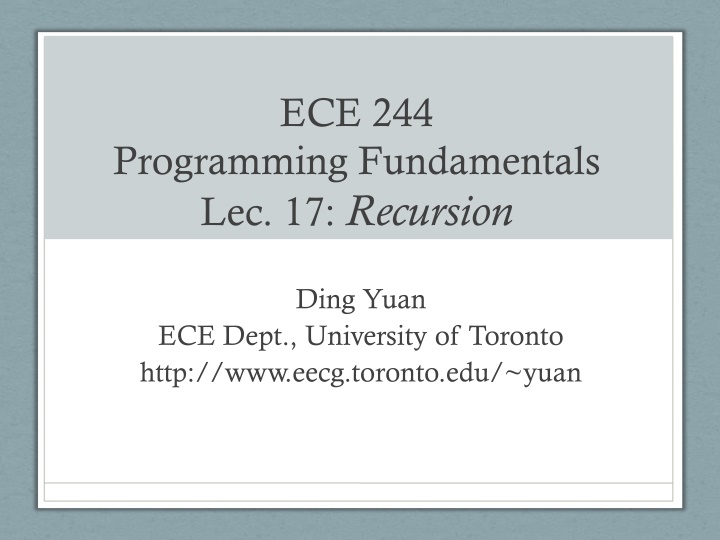 ece 244 n.w