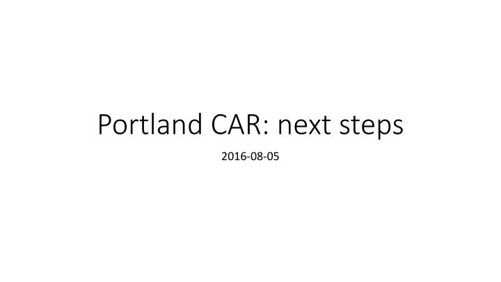 portland car next steps n.w