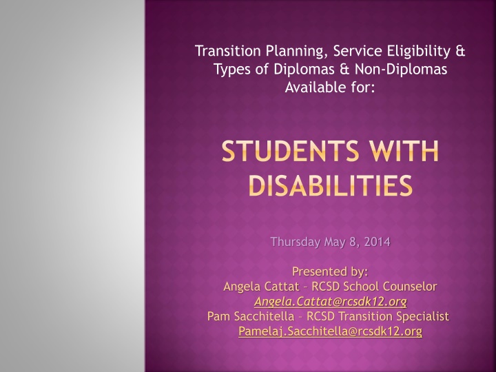 transition planning service eligibility types n.w