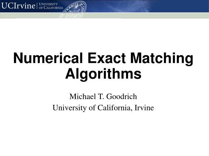 Matching Algorithms in Computer Science