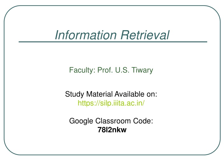 information retrieval n.w