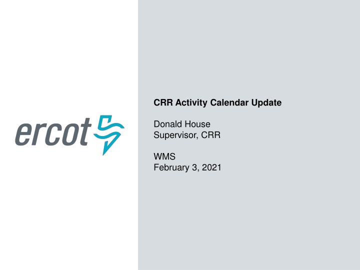 CRR Activity Calendar Updates & Approval Process Overview
