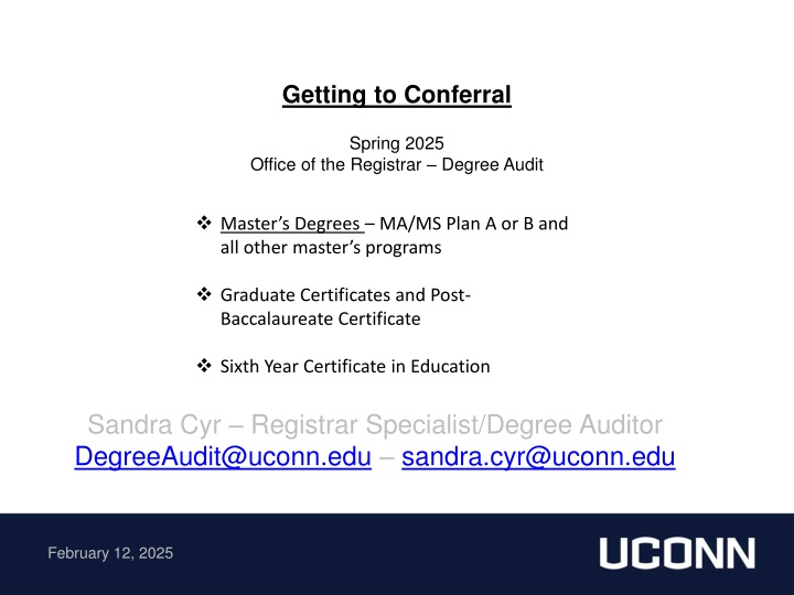 getting to conferral n.w