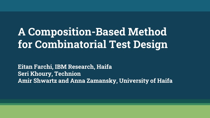 a composition based method for combinatorial test n.w